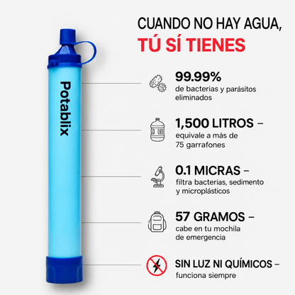 Potablix® Filtro de Agua Portátil